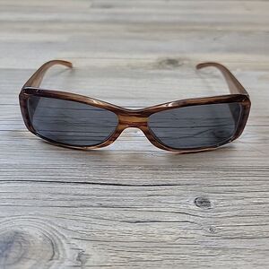 Ray Ban RB 4078 642 Sunglasses‎ FRAMES ONLY Brown Striped Rectangle Italy